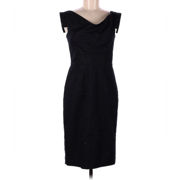 Maggy London Dresses & Skirts - 017. Maggy London Black Draped Bust Dress Size 4